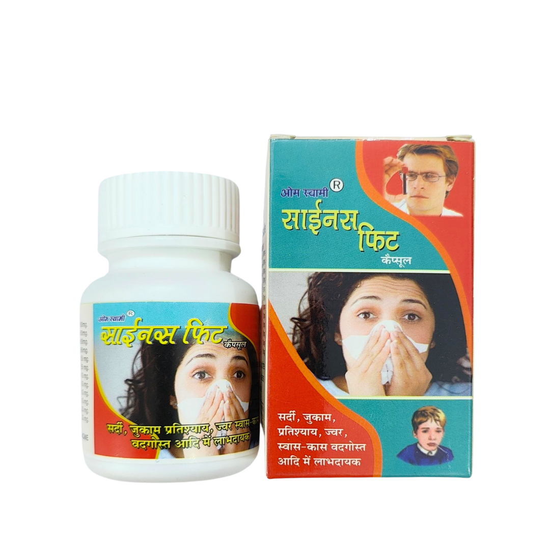 Sinus Fit Ayurvedic capsule for Sinus & Headache & Cough Cold Relief II Sinus Relief Ayurvedic Herbs II 100 % Ayurvedic with no side effects