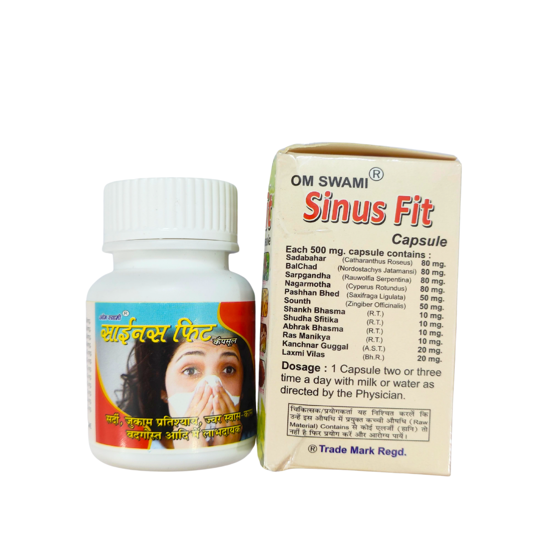 Sinus Fit Ayurvedic capsule for Sinus & Headache & Cough Cold Relief II Sinus Relief Ayurvedic Herbs II 100 % Ayurvedic with no side effects - Image 2