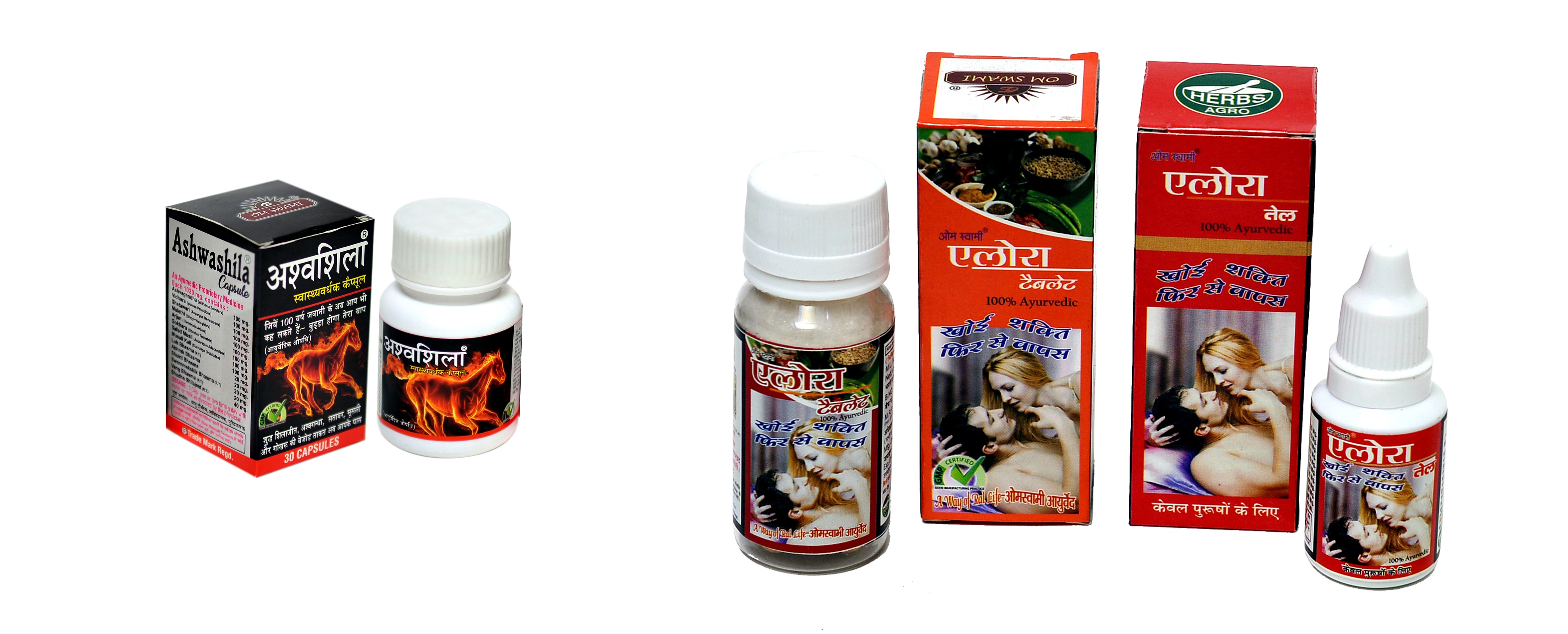 Ashwashila Capsule, Alora Tablet and Alora Oil Ayurvedic Men's Wellness Combo Pack