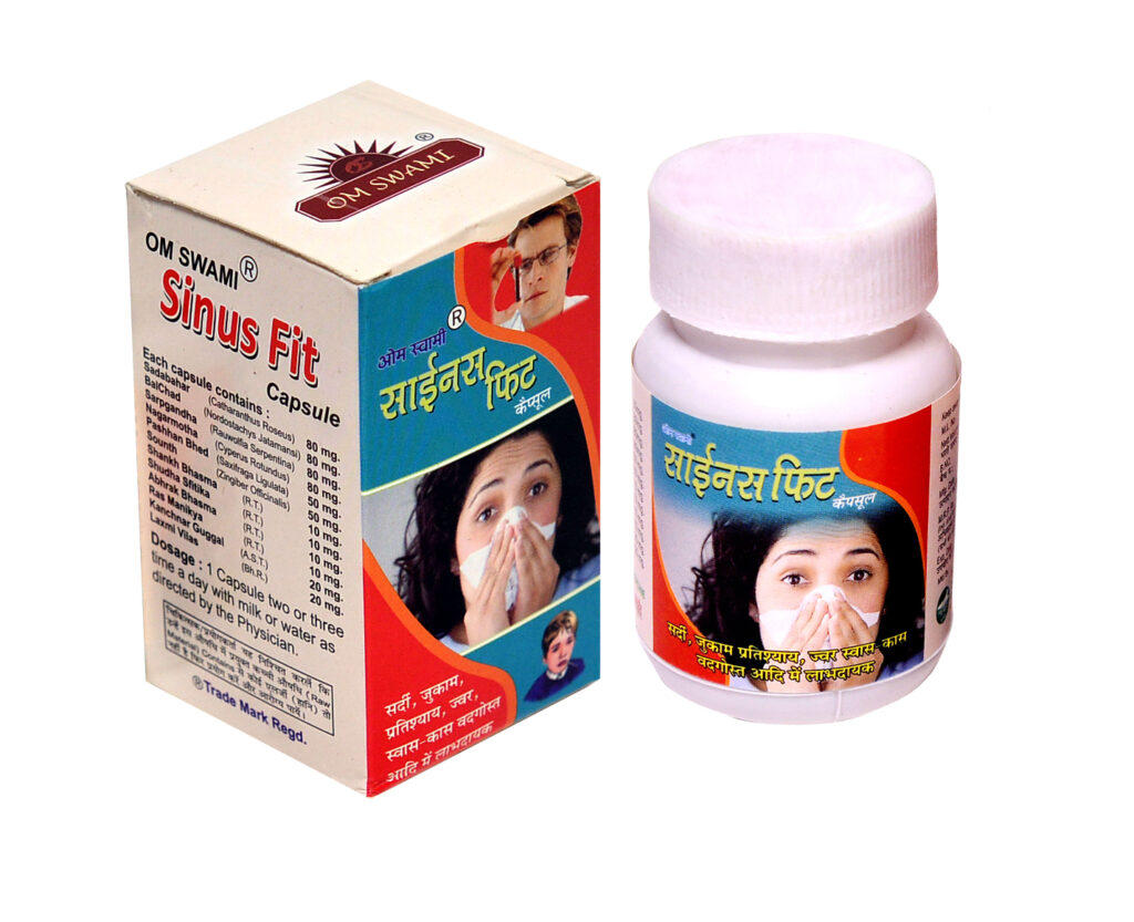 Mywish Sinus Fit Ayurvedic Capsules for sinus support and respiratory wellness – Front View